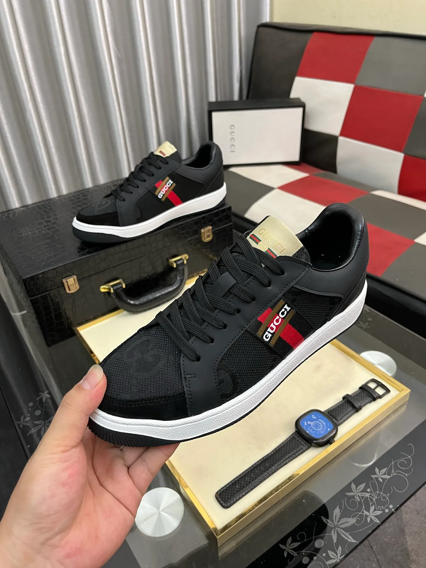 Men's Men's Shoes 💰400⌚️⌚️【GUCCI】Gucci men's latest white shoe series casual shoes! The official website is built 1:1. Upper: Made of imported cowhide, with electric embroidery ➕Inner lining: Made of high-quality first-layer pigskin, soft and comfortable. Picky material selection and exquisite workmanship give you the best enjoyment. Size: 38-444️⃣Colors available